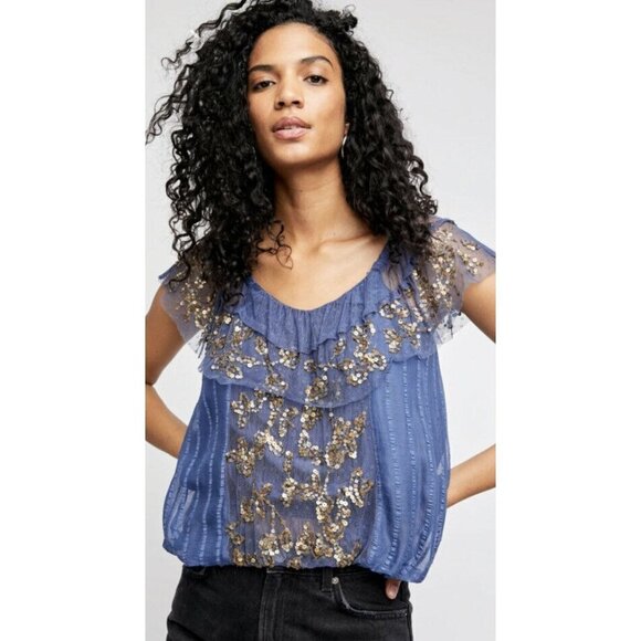 Free People Tops - Free People Elisas Off-The-Shoulder Top Wild Moon M